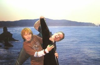 Austin and me, clowning around
