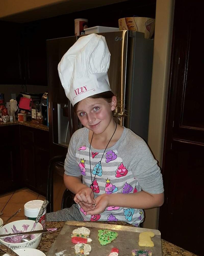 Izzy baking!