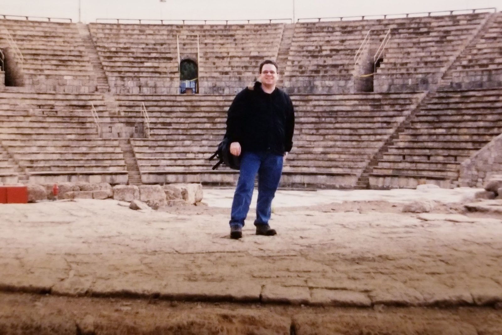 David in the amphitheater at Caesarea where Paul preached